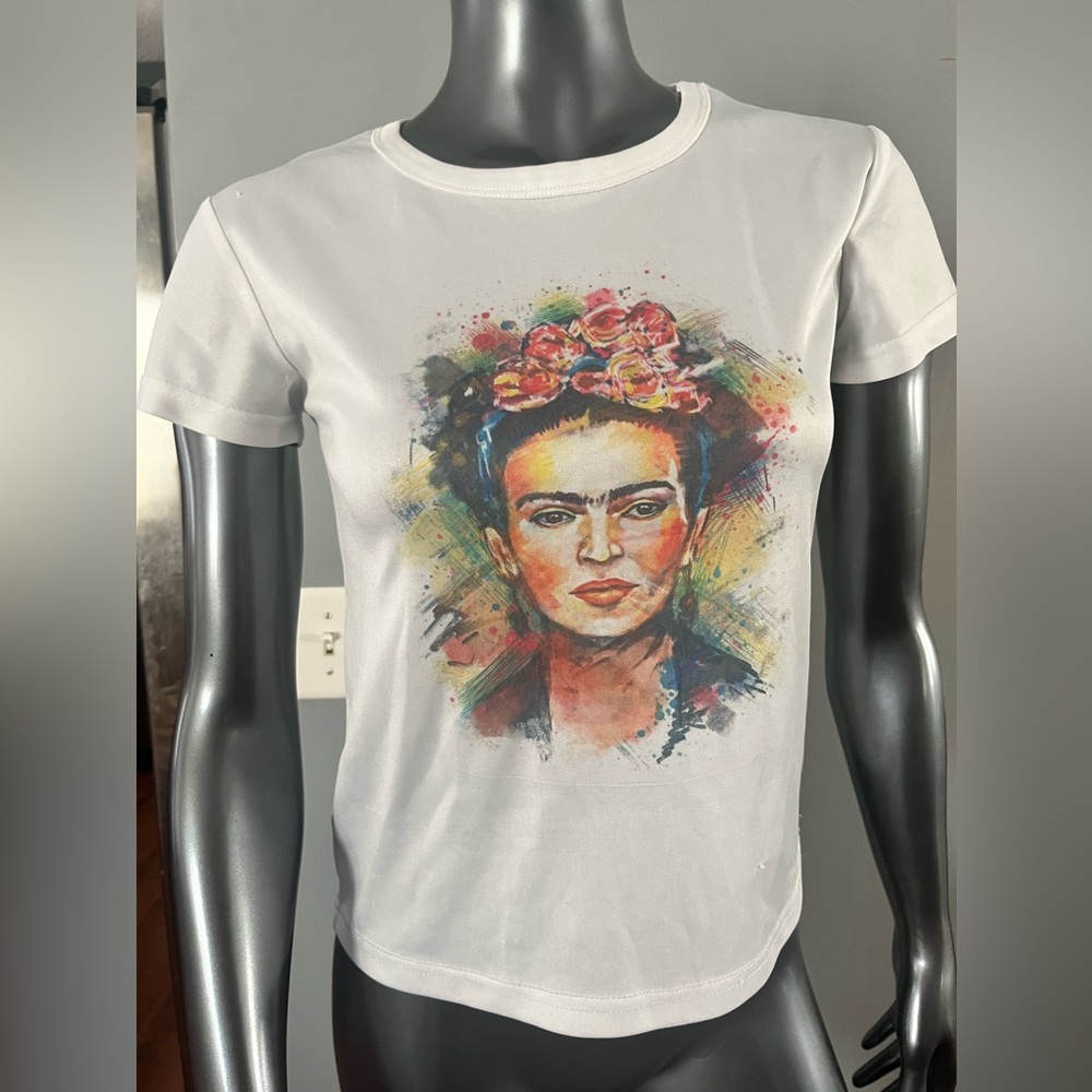 Frida Kahlo Short Sleeve White Tee